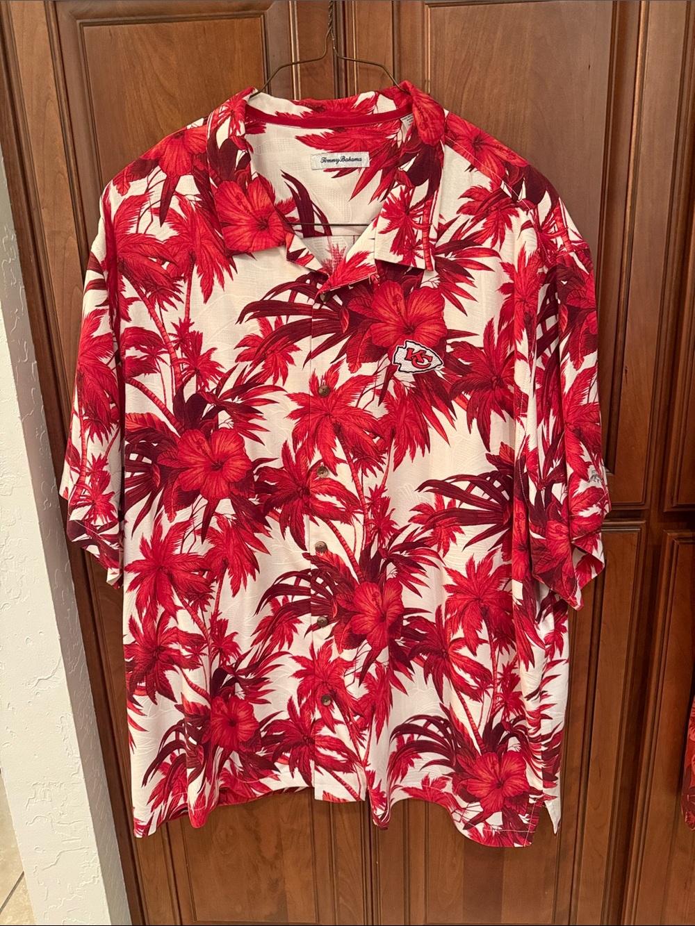 Tommy Bahama Red & White Floral Hawaiian Button-Down Shirt